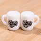 Silicone Focal Beads Printed Cup With Handle 20pcs 18