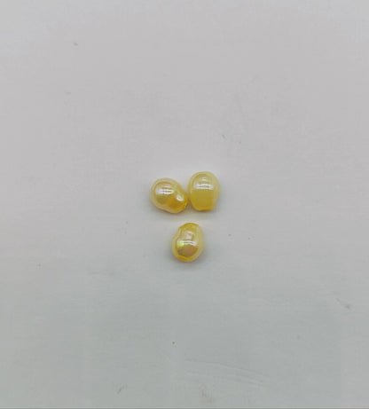 Plating Colorful Imitation Pearl Acrylic Beads 8mm 100pcs 14