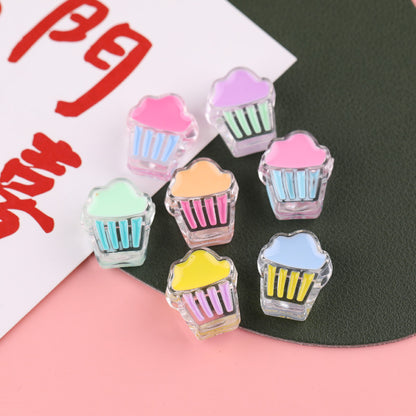 Transparent Enamel Lollipop Series Acrylic Beads 20-30mm Playful Mixed 20pcs 17