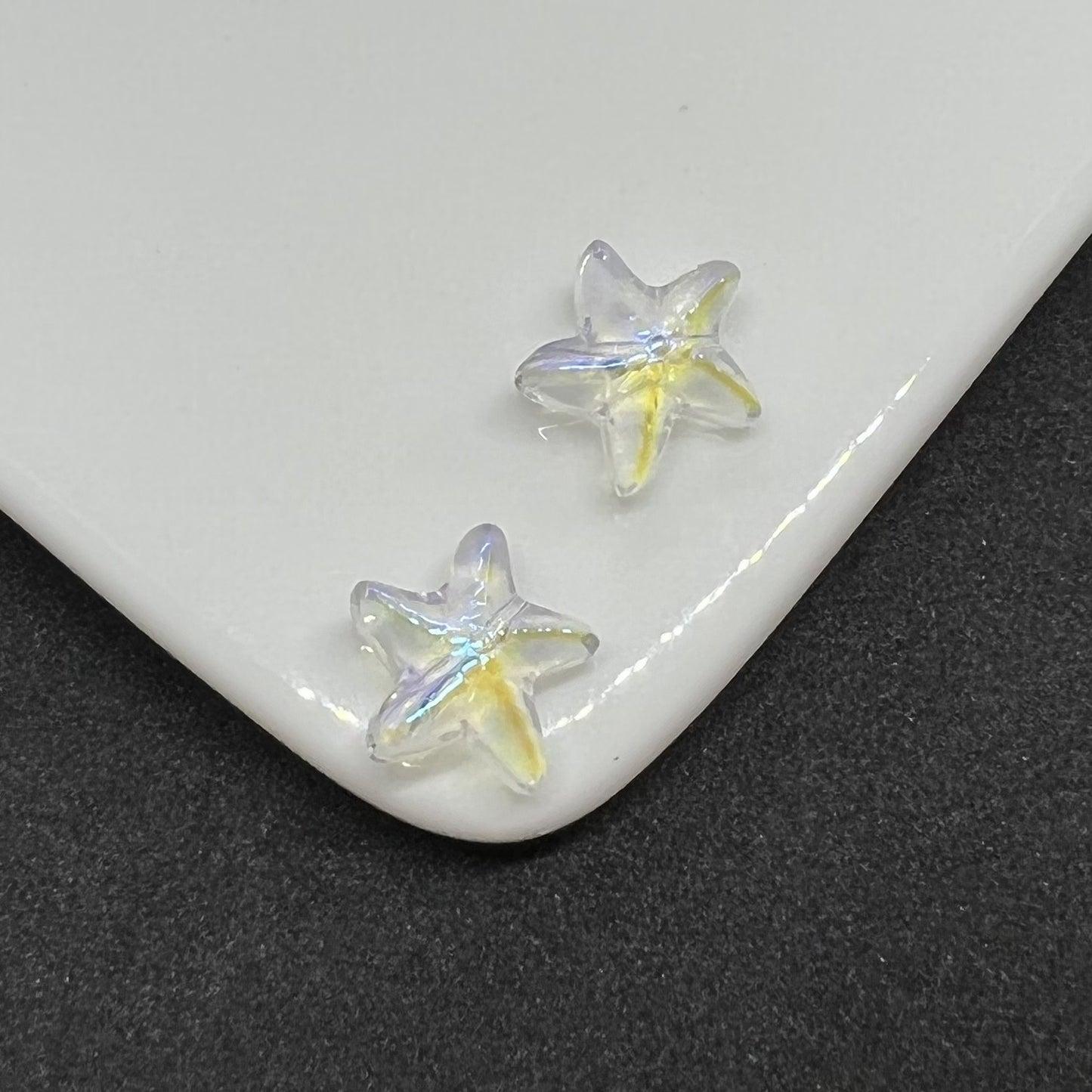 Czech Glass Sea Star Glass Beads 14mm Translucent Colors 100pcs 6