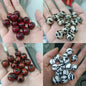 Leopard Dotted Resin Beads 10/12/16mm Glossy Mixed Colors 100pcs