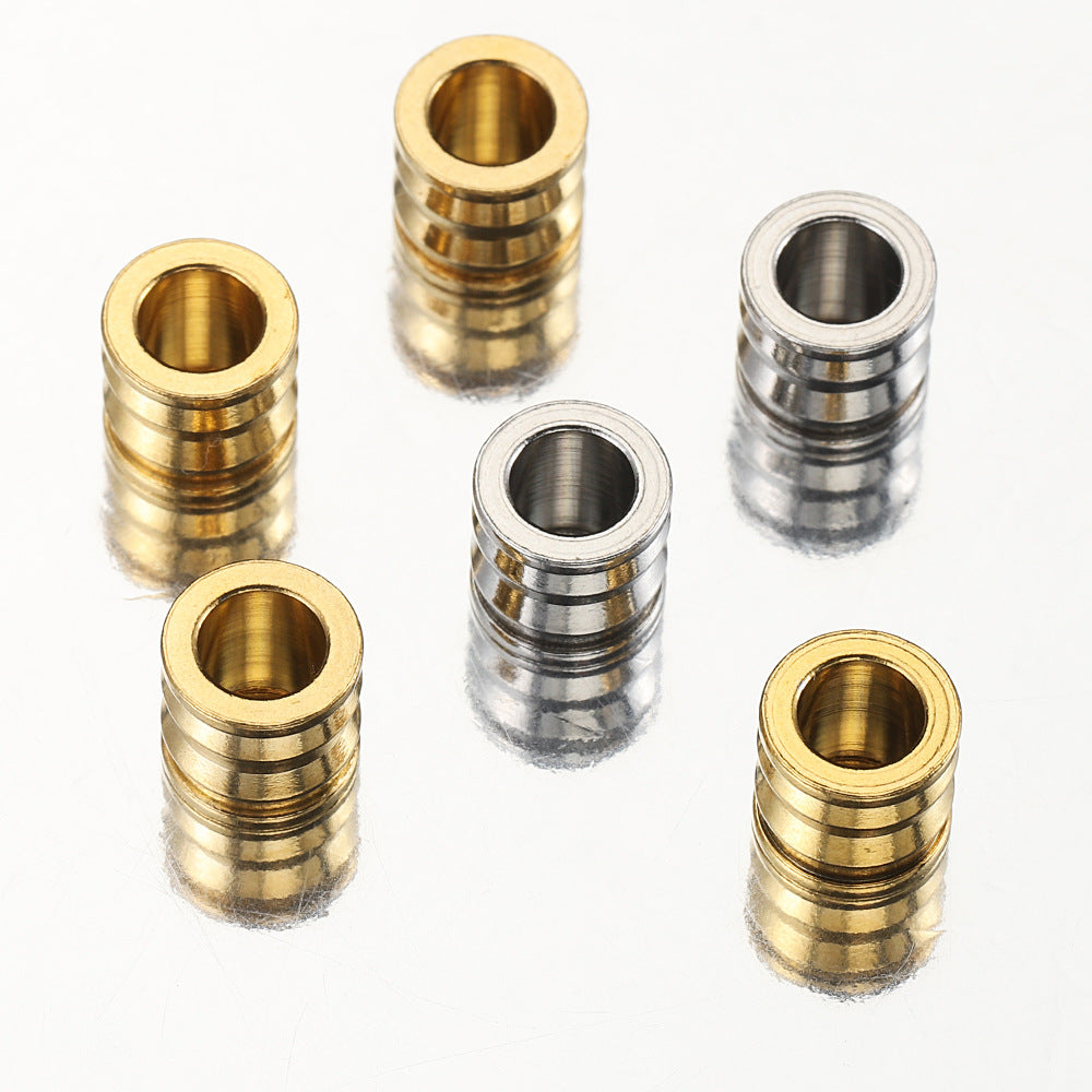 Stainless Steel Irregular Tube Metal Beads 8mm Chunky Textured 20pcs 5