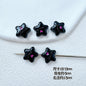 Star and Strawberry Heart Metal Beads Glossy Painted Colorful 10pcs 14