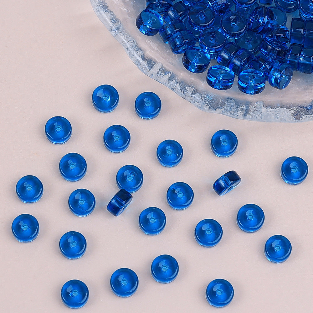 Glass Cylindrical Spacer Beads 6mm Mini 100pcs 21
