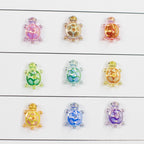 Glow In The Dark 3D Turtle Resin Beads 20mm Colorful Glossy 10pcs 2