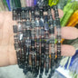 Lampwork Square Glass Beads 6x12mm Nepal Marble Texture 32pcs 15