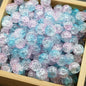 Crackle Glass Beads Round 10mm Transparent Mixed Colors 50pcs 50