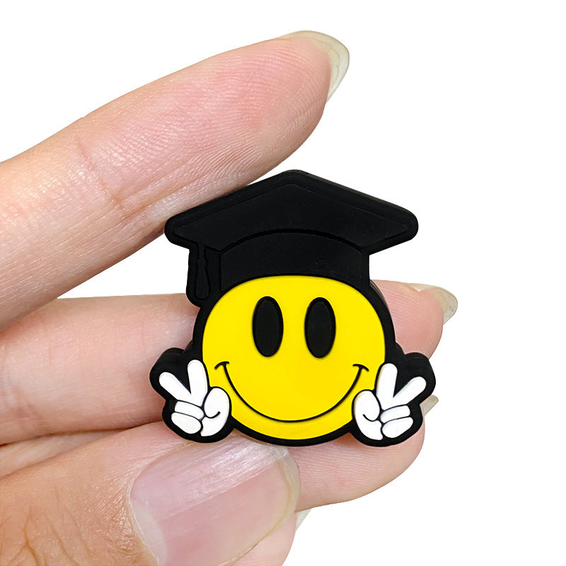 Silicone Focal Beads Smiling Doctor Hat Peace Sign Hands 20pcs 5