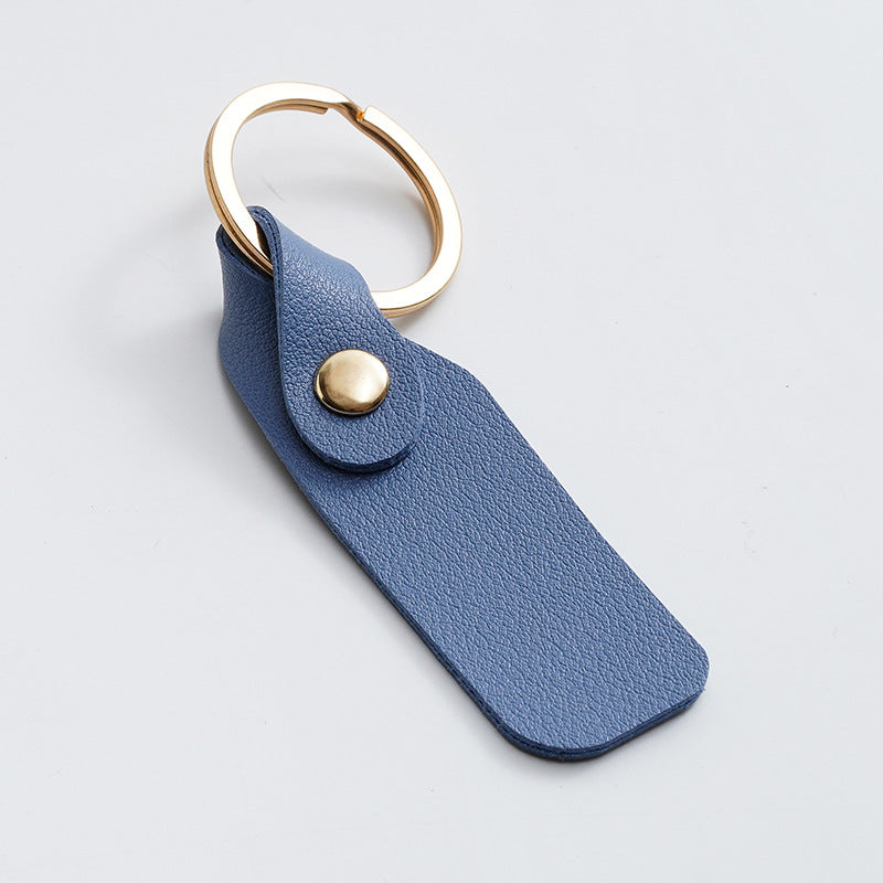 Alien Leather Keychain with Gold Rivet Accent Colorful 12