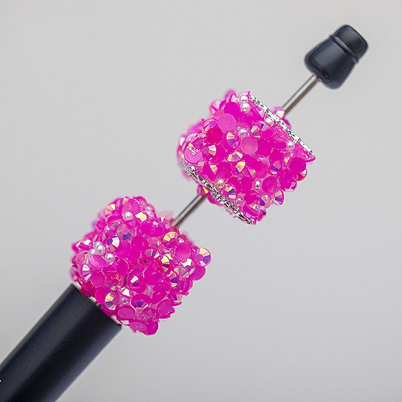Square Rhinestone Beads 18mm Pearl Resin Acrylic Cube 10pcs 11
