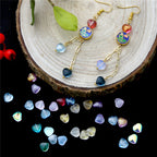 Heart Shape Glass Beads 8mm Frosted Iridescent Pastel 20pcs 2
