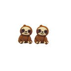 Silicone 3D Focal Beads Cartoon Animal Sloth Raised Arm Turkey Feather Fan 20pcs 6