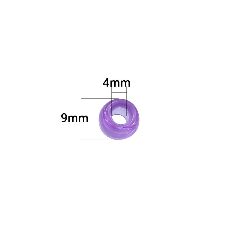 Transparent Acrylic Seed Beads 9mm Large Hole Colorful 100pcs 4
