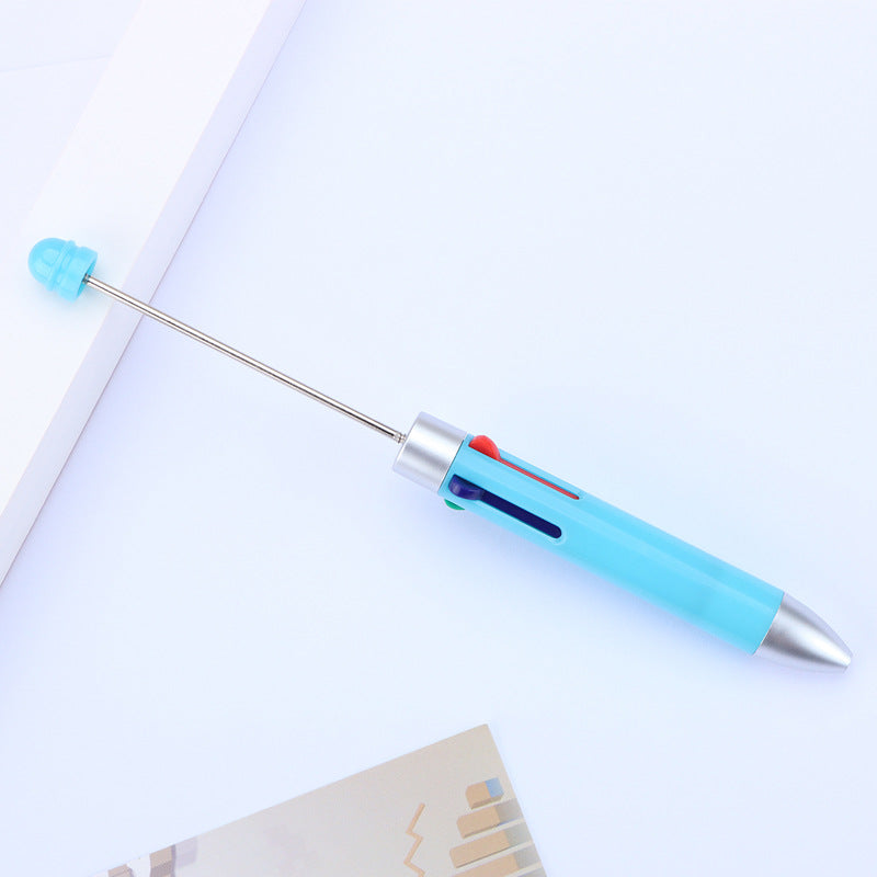 Beadable Pen Four Color Ballpoint Vibrant Barrel Bullet Tip 11