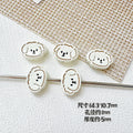 Puppy Butterfly Metal Beads 14mm 12mm Glossy Baked Finish 10pcs 6