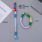 Dual Color Knotted Double Ring Phone Wristlet Keychain Nylon 3pcs 4