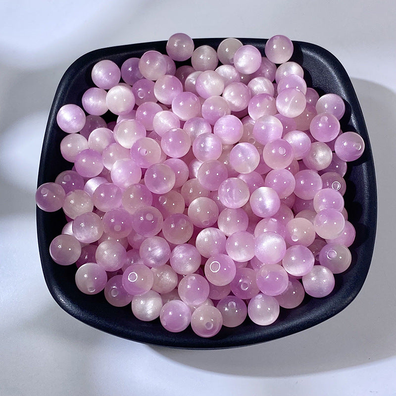 Light Color Gradient Resin Beads 8mm Pastel Soft Shades 100pcs 18