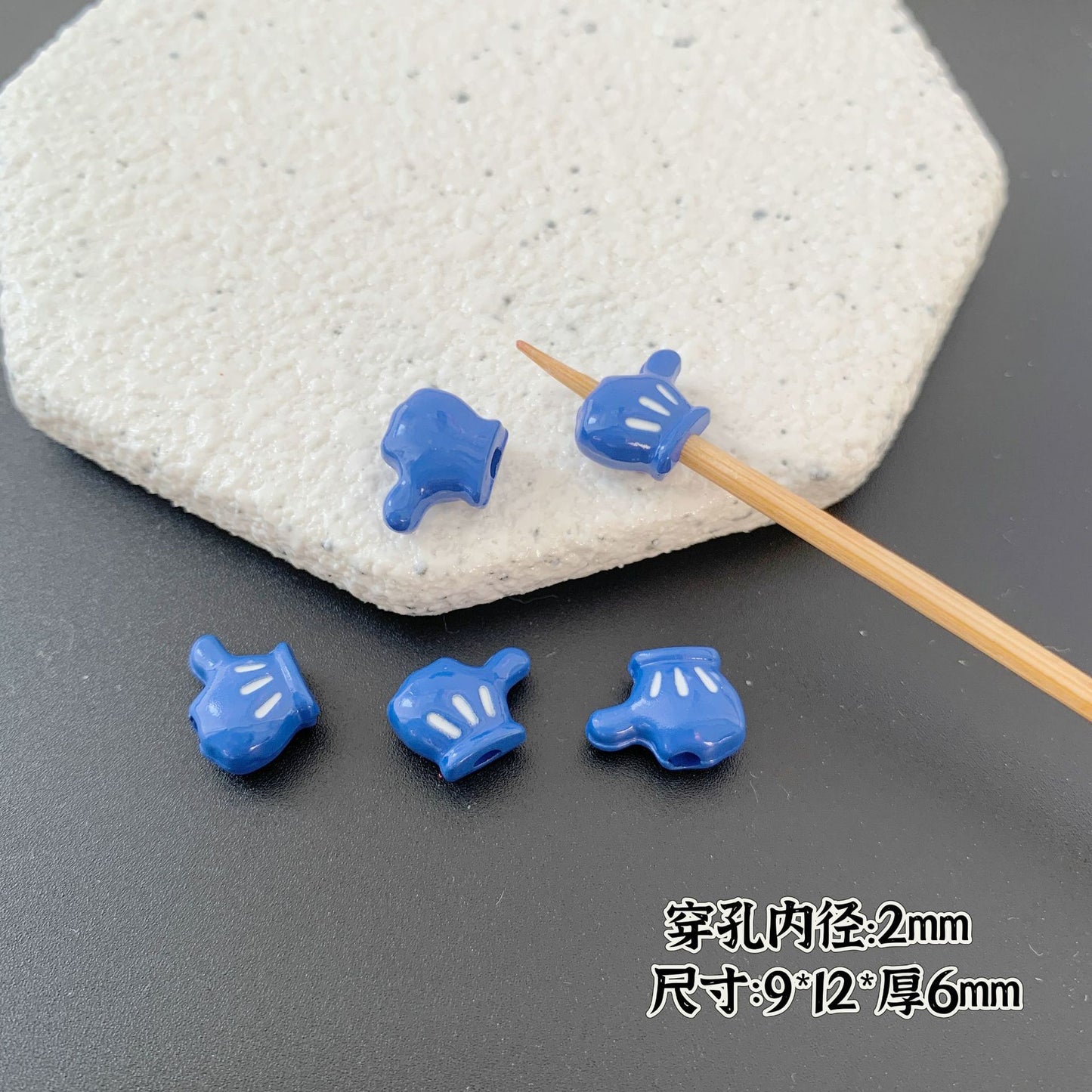 Baking Painted Series Metal Beads Colorful Glossy Alloy 20pcs 19