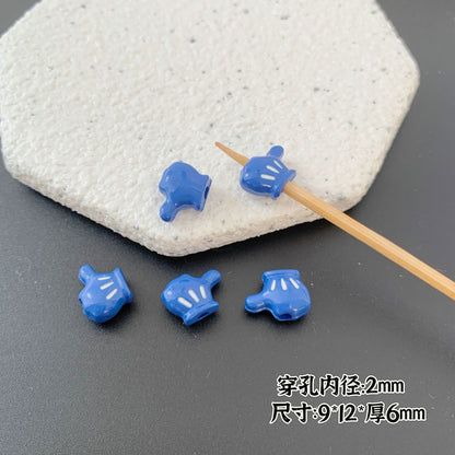 Baking Painted Series Metal Beads Colorful Glossy Alloy 20pcs 19