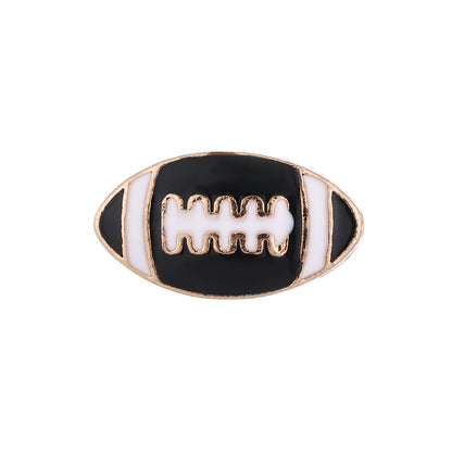 Rugby Series Metal Beads Enamel Painted Zinc Alloy 50pcs 10