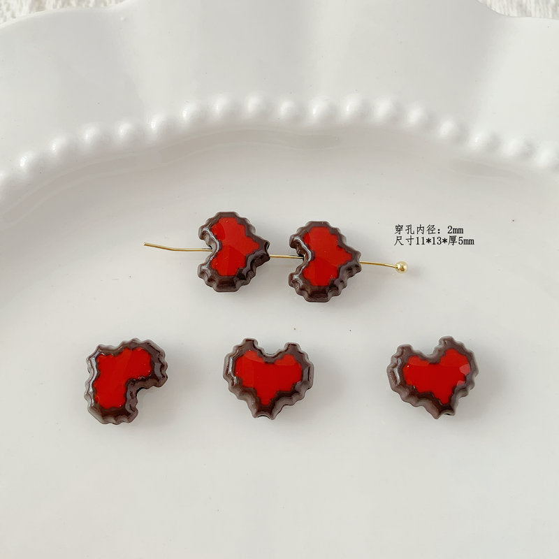 Christmas Series Metal Beads Baking Painted Alloy 20pcs 29