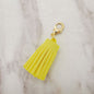Mini Chunky Tassel Keychain PU Leather with Metal Clasp 8pcs 7