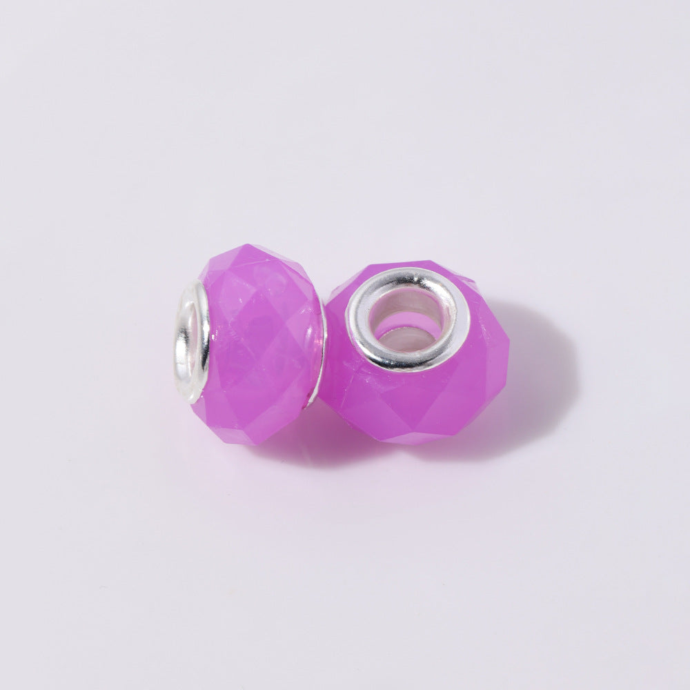 Acrylic Faceted Spacer Beads 9*14mm Jelly Colored 100pcs 8