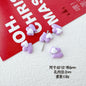 Bear and Double Heart Metal Beads 13mm Baking Painted Alloy 10pcs 17