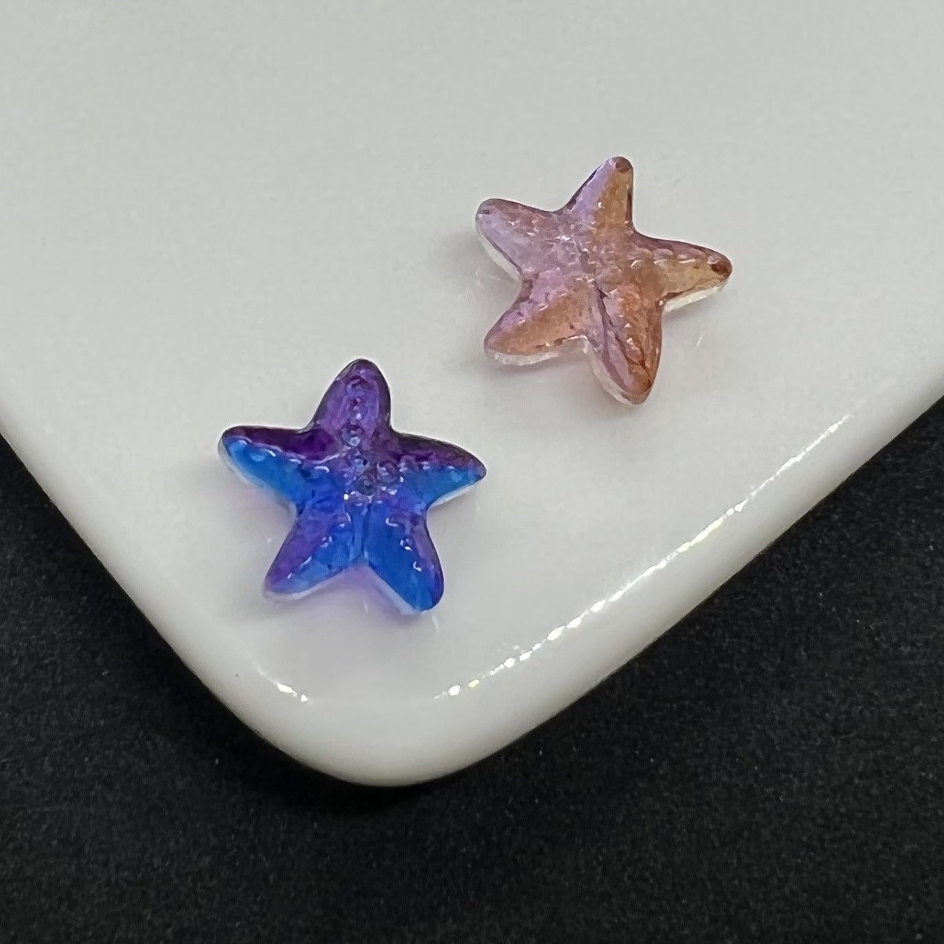 Electroplated Starfish Glass Beads 14mm Marine Organism Design 20pcs 5