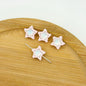 Star Metal Beads 13mm Baking Painted Zircon Embedded 10pcs 12