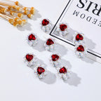 Heart Rhinestone Beads 16mm French Romantic Pastel Pink 10pcs 8