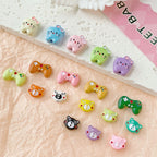 Teddy Bear and Game Controller Metal Beads Painted Alloy 10pcs