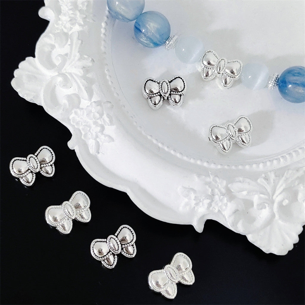 Bow Metal Beads 12mm Adorable Lace Style 40pcs