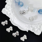 Bow Metal Beads 12mm Adorable Lace Style 40pcs