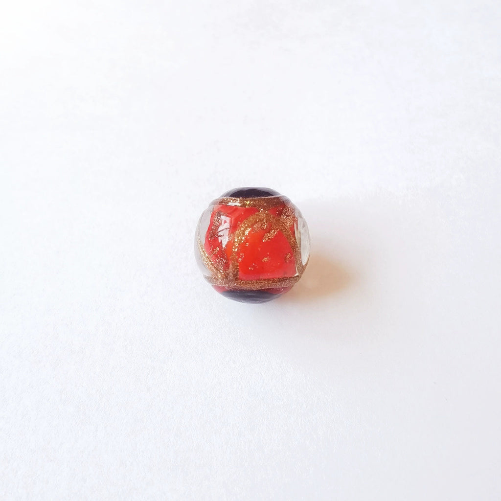 Ancient Fragrant Stained Painted Glass Beads 8mm Vintage 50pcs 5