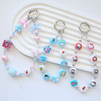 Doraemo Series Acrylic Square Beads 13mm Light Blue White 20pcs 4