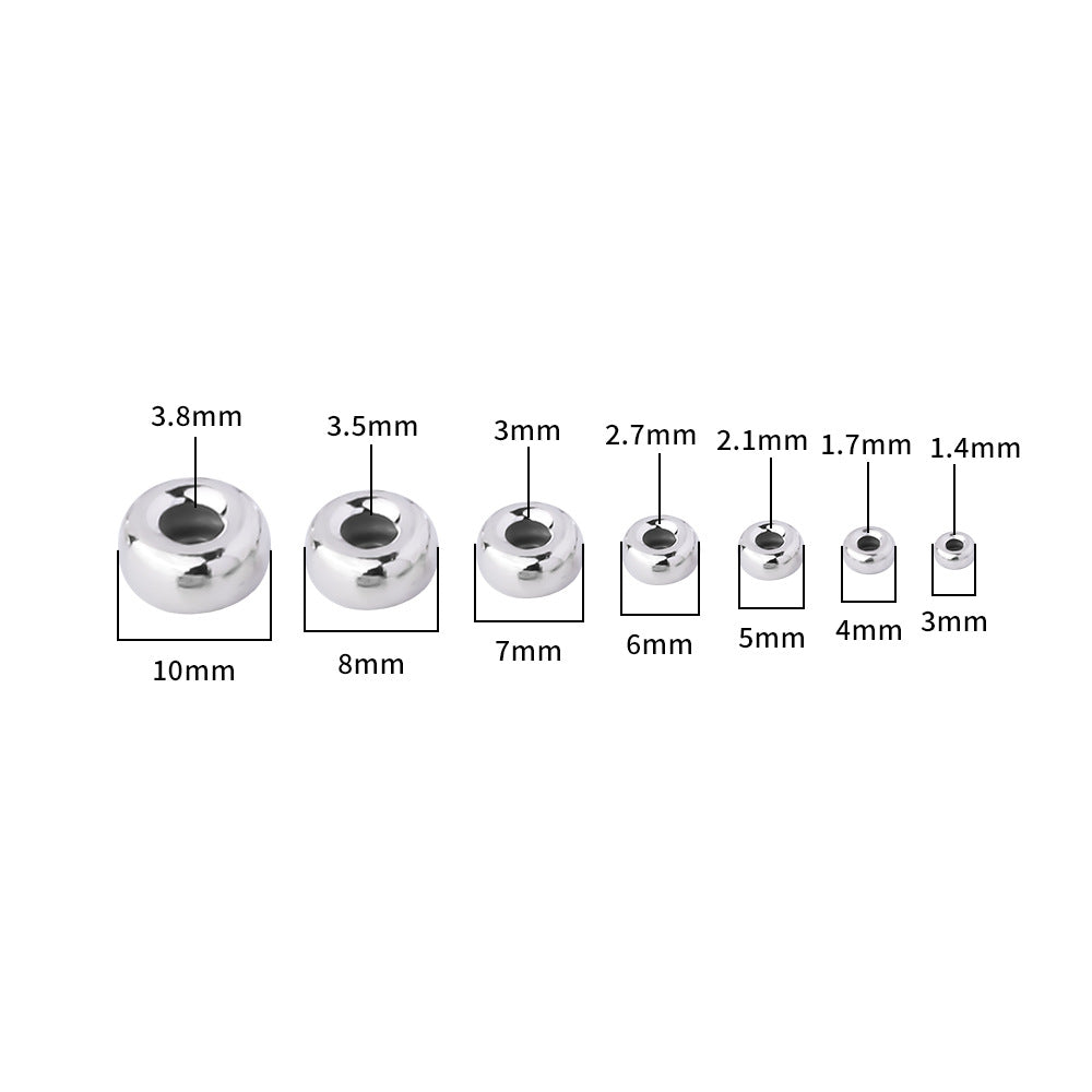 Metal Spacer Beads 3-10mm Polished Classic 2pcs 8