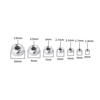 Metal Spacer Beads 3-10mm Polished Classic 2pcs 8