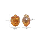 Electroplated Strawberry Glass Beads 13x16mm Iridescent 10pcs 2