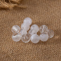 Transparent Round Acrylic Beads 4-10mm Two-Color White Swirl 100pcs 2