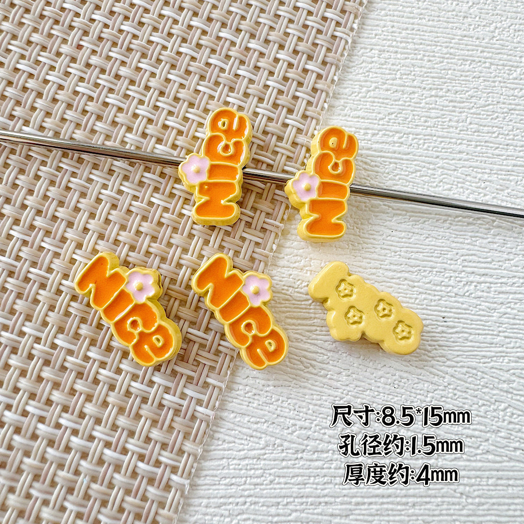 Camera Milk Carton Painted Metal Beads Glossy Enamel 20pcs 29