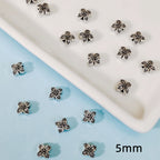 Alloy Clover Spacer Beads 5mm Tibetan Style 100pcs 4