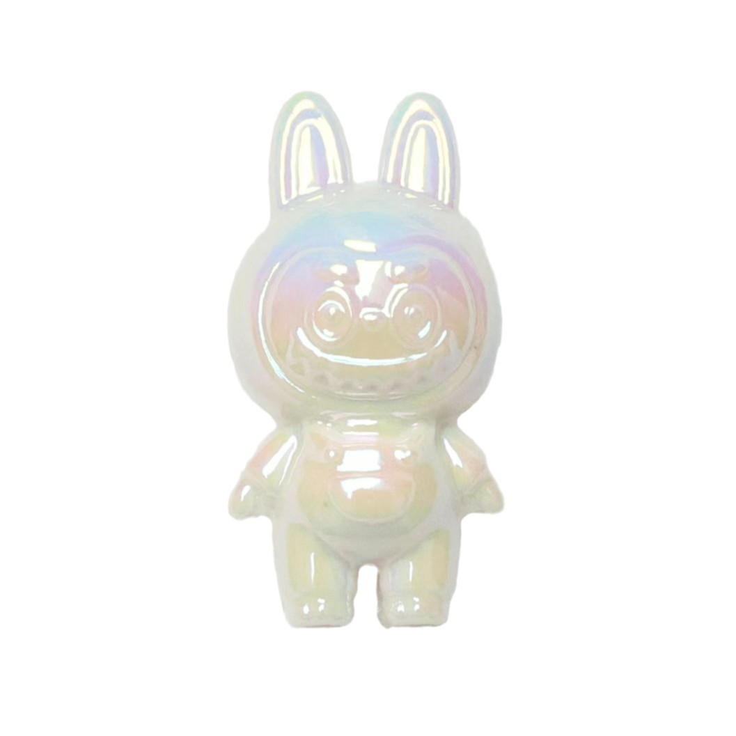 Plating 3D Labub Standing Pose Acrylic Beads 34mm Glossy Mixed 20pcs 5