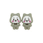 Silicone Focal Beads Little Bear Rosy Cheeks Bow Tie 20pcs 10