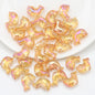 Plating 3D Dolphin Glass Beads 11x16mm Iridescent Colors 30pcs 13