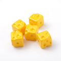 Painted Square Acrylic Beads 14mm Colored Baking Cheese Style 100pcs 3