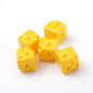Painted Square Acrylic Beads 14mm Colored Baking Cheese Style 100pcs 3
