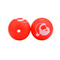 15mm Printed Christmas Silicone Beads Festive Holiday Designs 50pcs 8