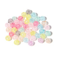 Crackle Acrylic Beads 6-12mm Transparent Pastel Colors 100pcs 6