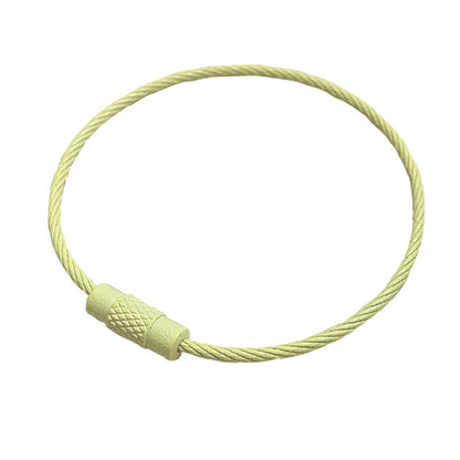 Spray Painted Steel Cable Keyrings Colorful Flexible Durable 20pcs 19